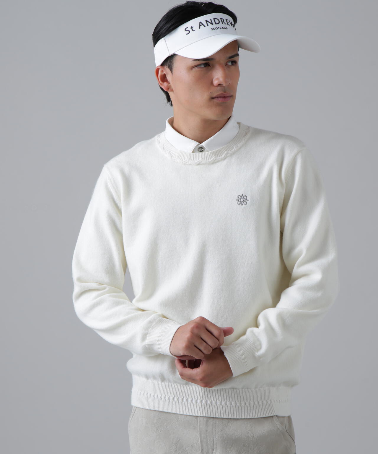 9G天竺 クルーネックニットプルオーバー (MENS) | St ANDREWS（セント