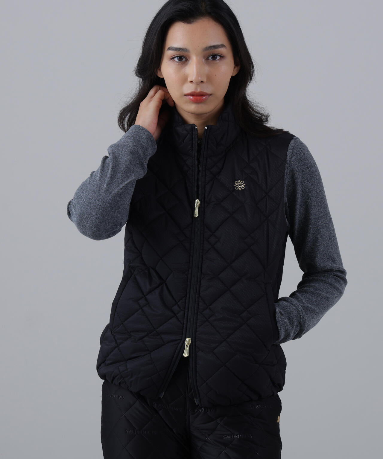 ドットストレッチキルトベスト (WOMENS) | St ANDREWS（セント