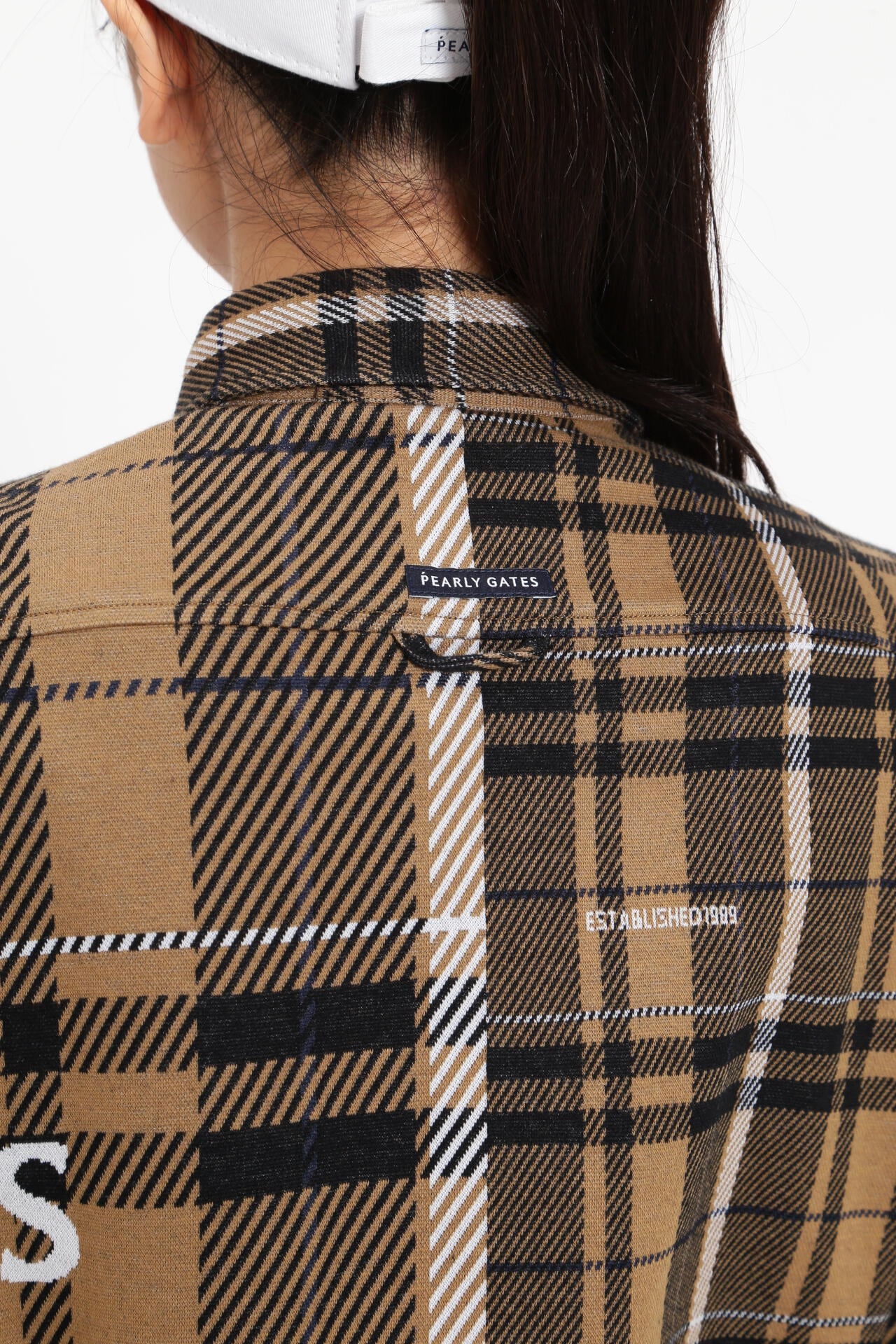 Wジャガード 長袖カットソープルオーバー ＜CHECKシリーズ＞ | PEARLY