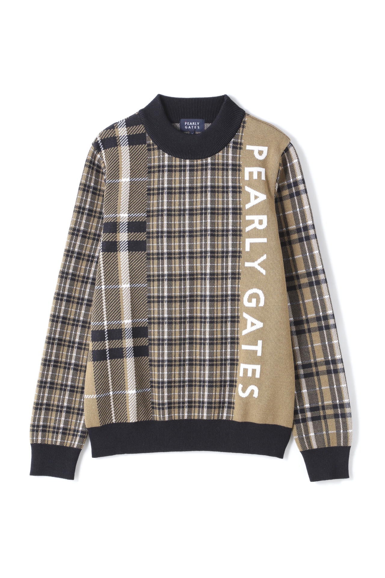 バウンドウール モックネックニットプルオーバー ＜CHECKシリーズ