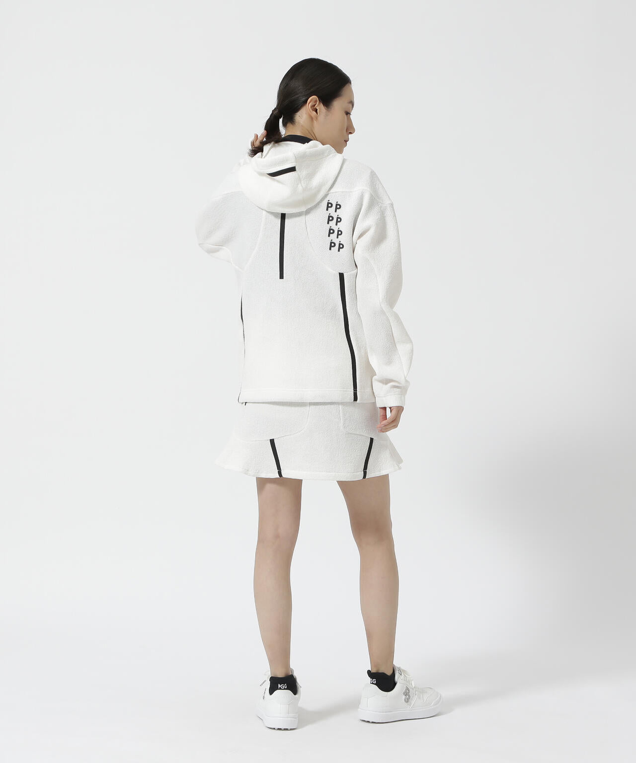 PGG】【直営店舗&公式オンライン限定】ストレッチデニットフルジップ