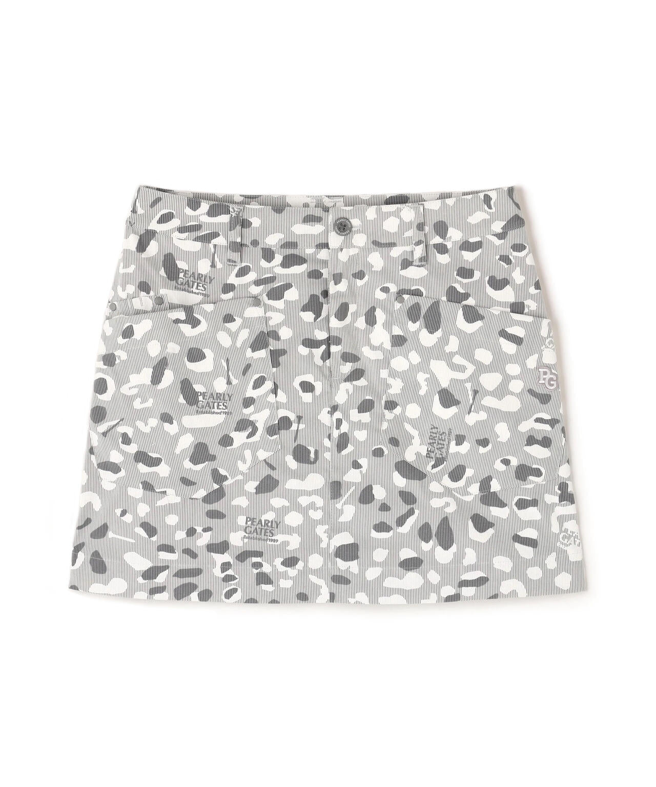 Pe/Cストレッチコードレーン スカート ＜ヒョウ柄＞ | PEARLY GATES