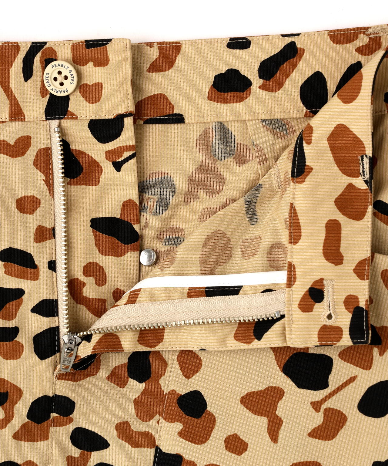 Pe/Cストレッチコードレーン スカート ＜ヒョウ柄＞ | PEARLY GATES