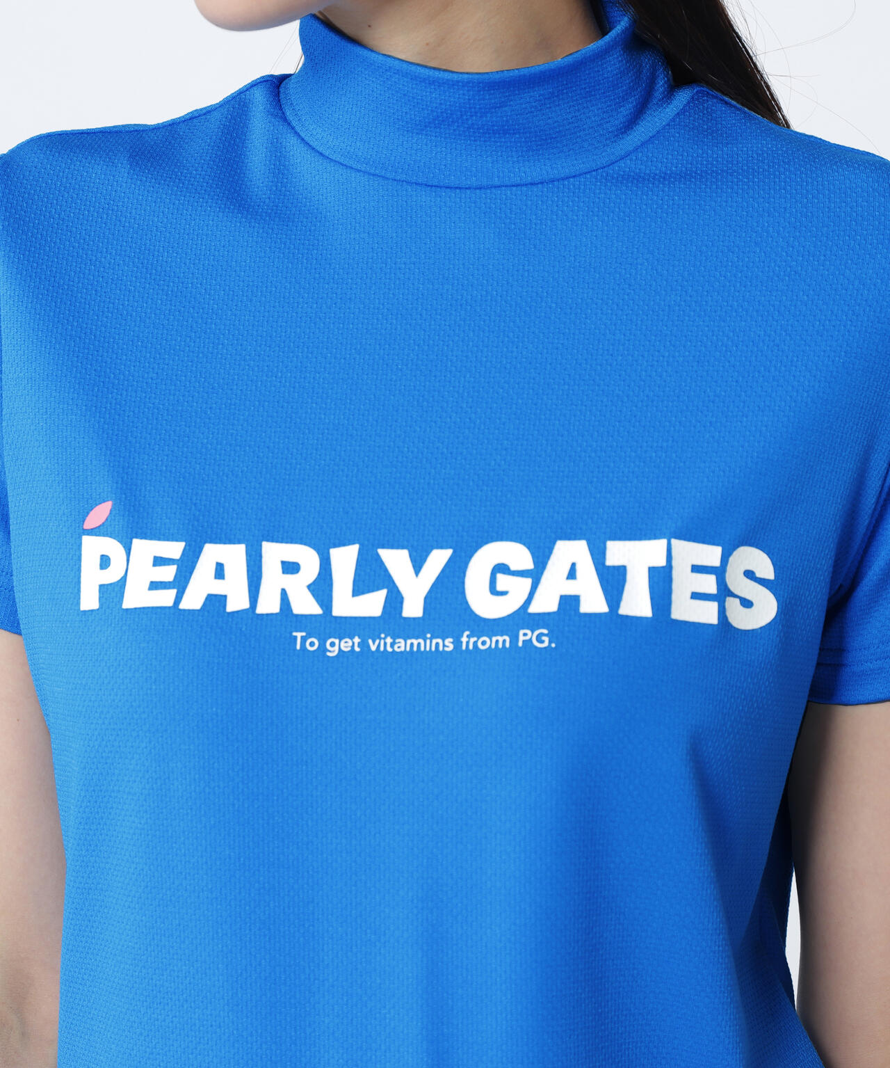 ベア疑似メッシュ半袖モックネックカットソー | PEARLY GATES