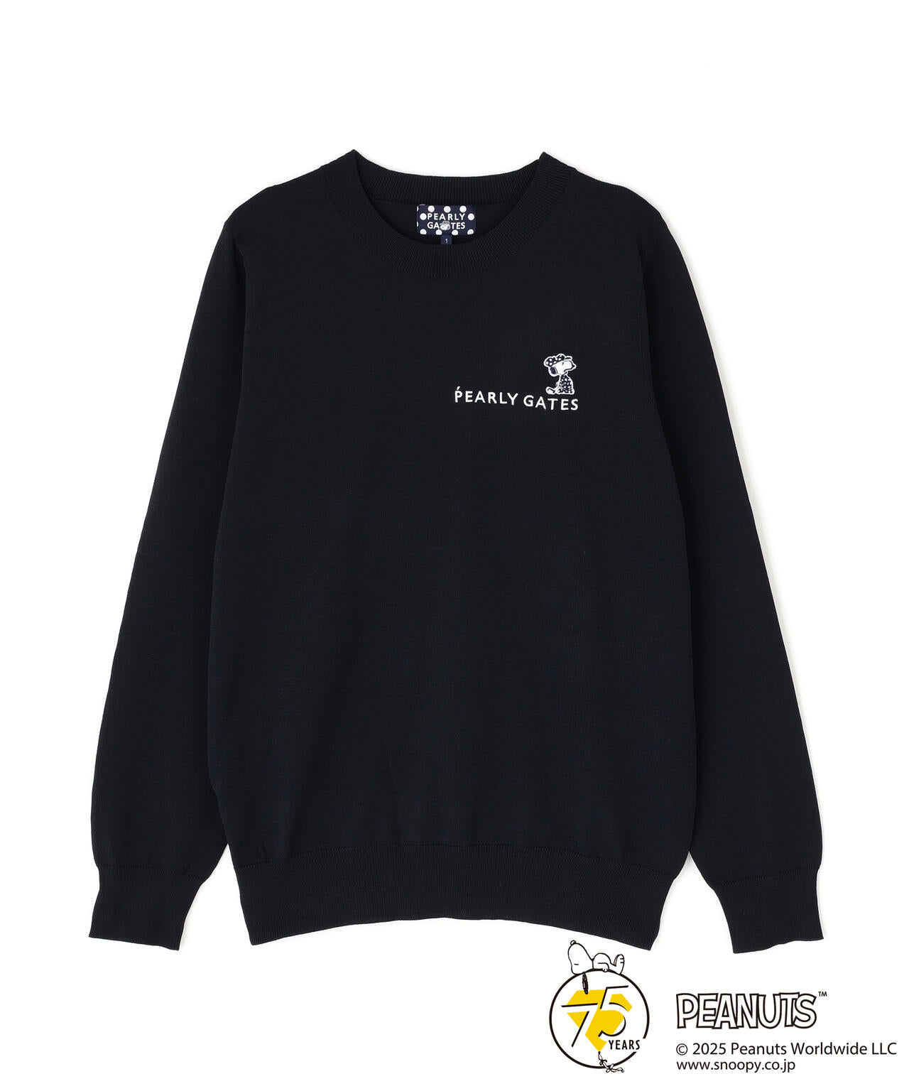 SNOOPY】14G 部分JQクルーネックニットプルオーバー | PEARLY GATES