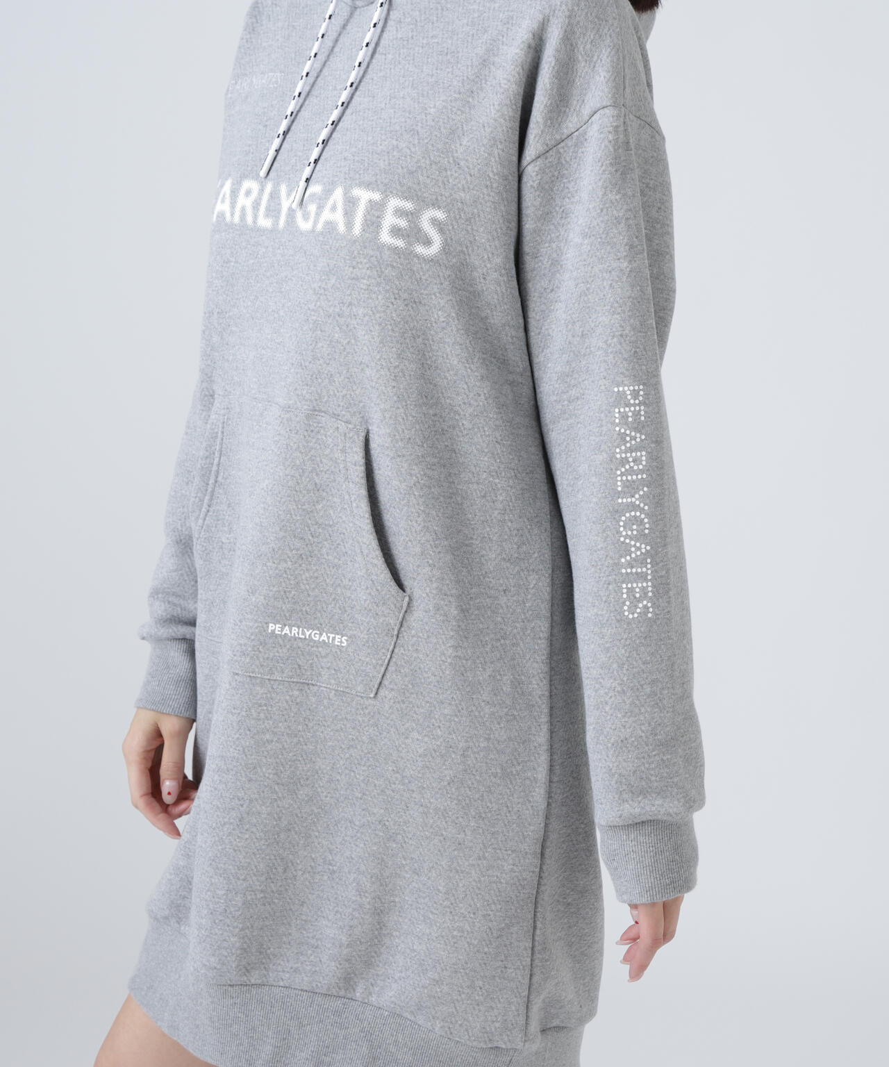 ジグザグ裏毛ジャガードスウェットフーディワンピース | PEARLY GATES