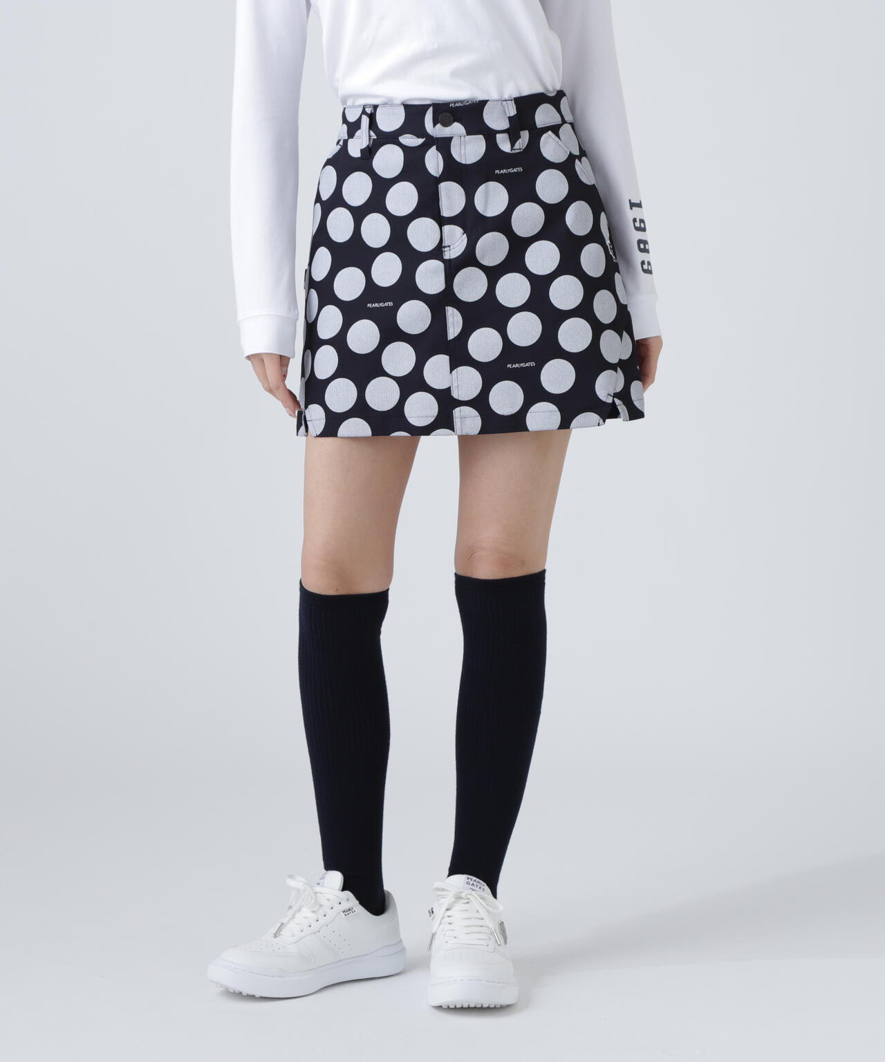 C/Peストレッチドビーツイルスカート ＜ランダムドット柄＞ | PEARLY