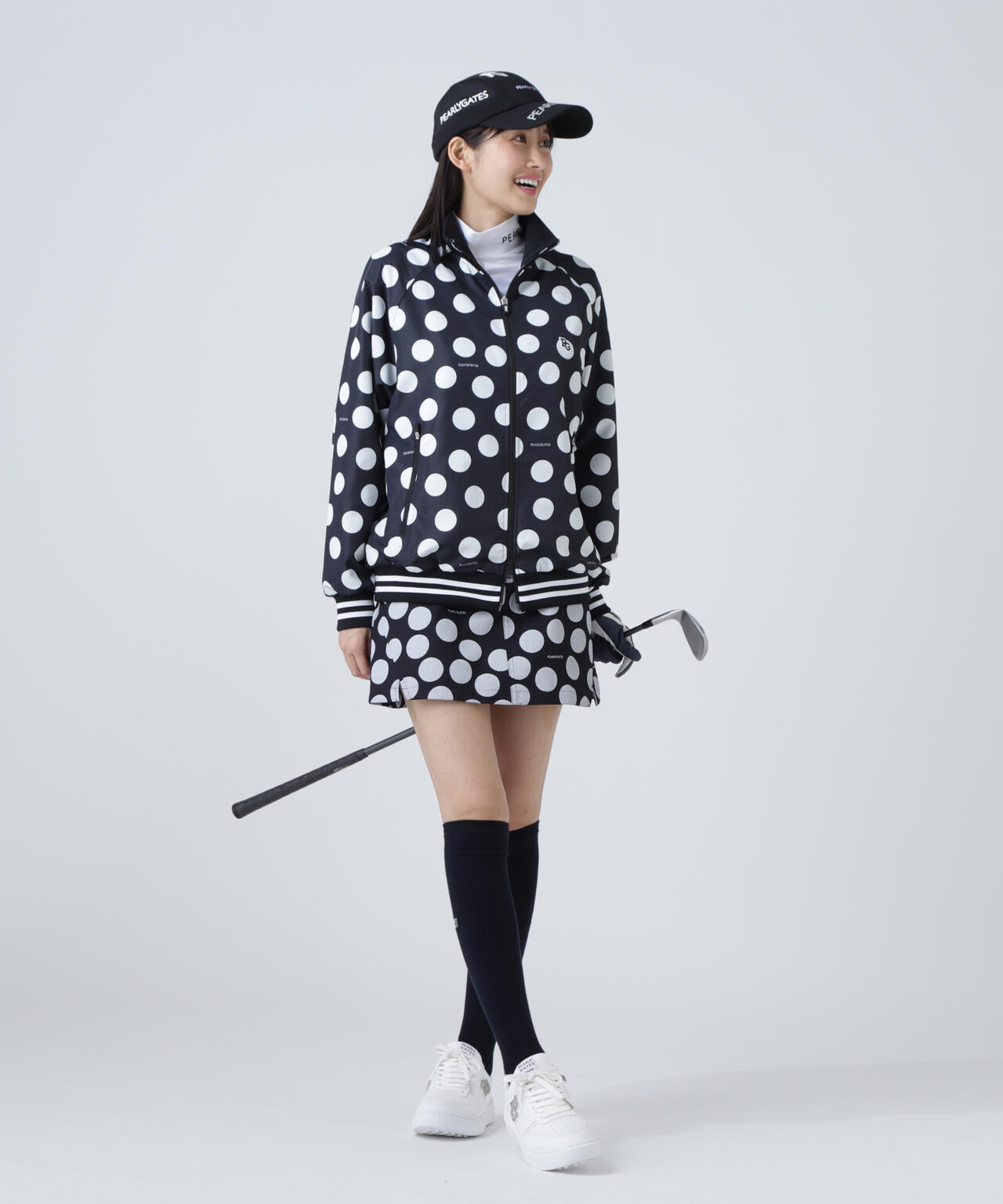 C/Peストレッチドビーツイルスカート ＜ランダムドット柄＞ | PEARLY