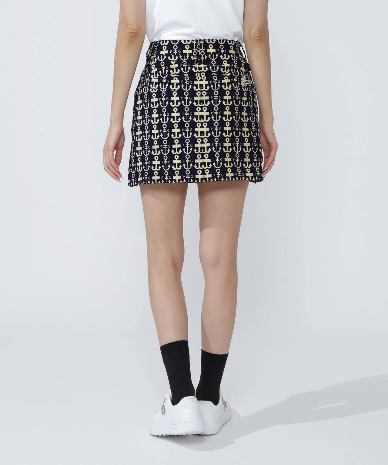 Nyストレッチドビースカート ＜ロゴアンカー柄＞ | PEARLY GATES