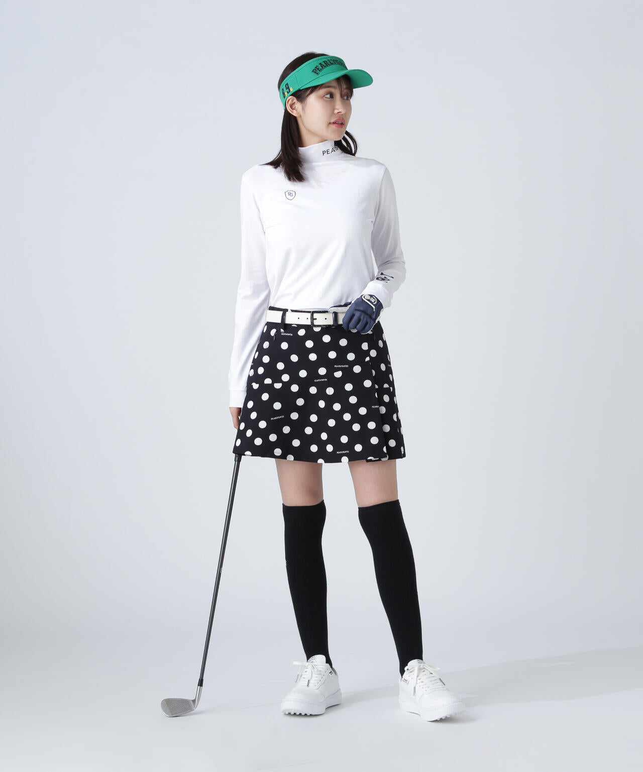 Peストレッチサッカースカート ＜ランダムドット柄＞ | PEARLY GATES