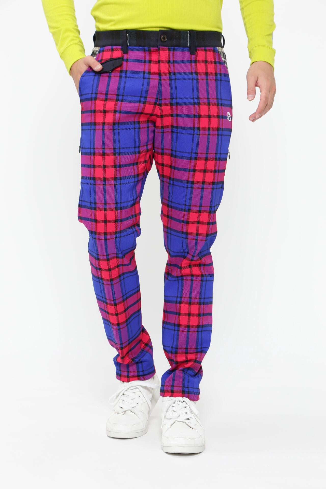 未使用 パーリーゲイツ ソフトサーモ エンブチェック柄パンツ 未使用