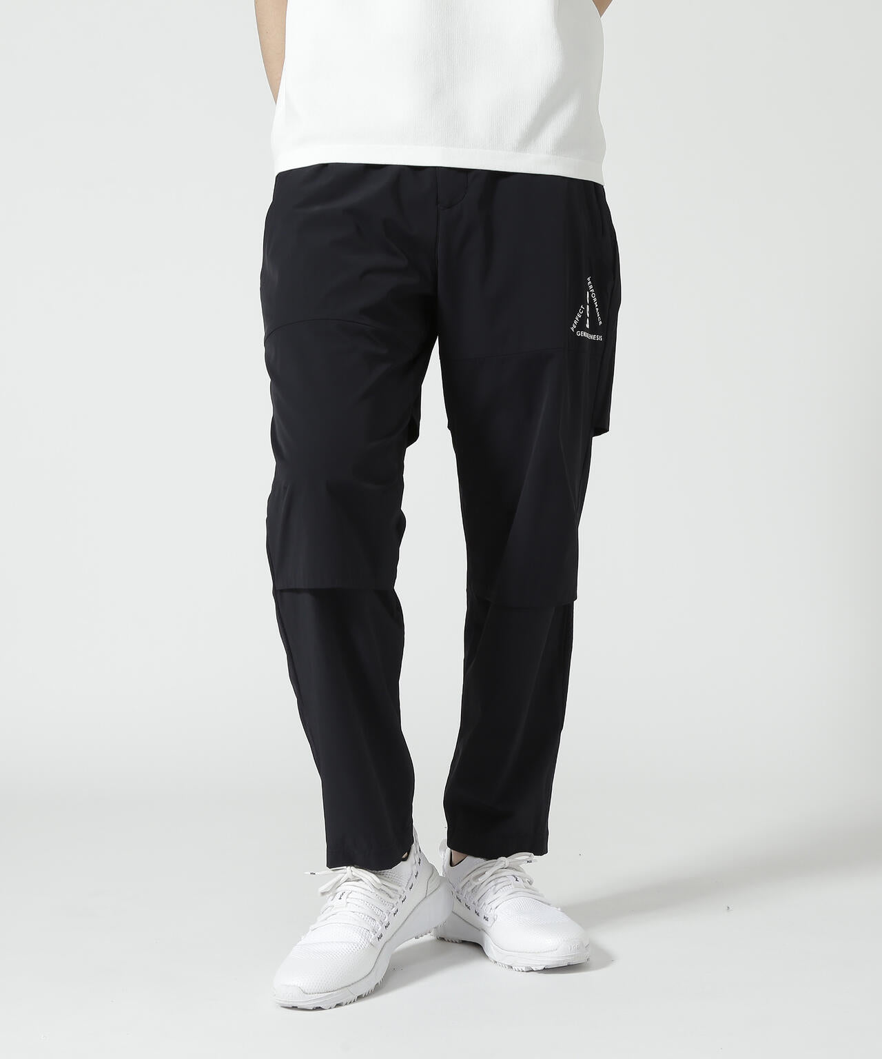 パーリーゲイツ パンツ 黒 M〜L相当 コットン素材 ブラック ストレッチ