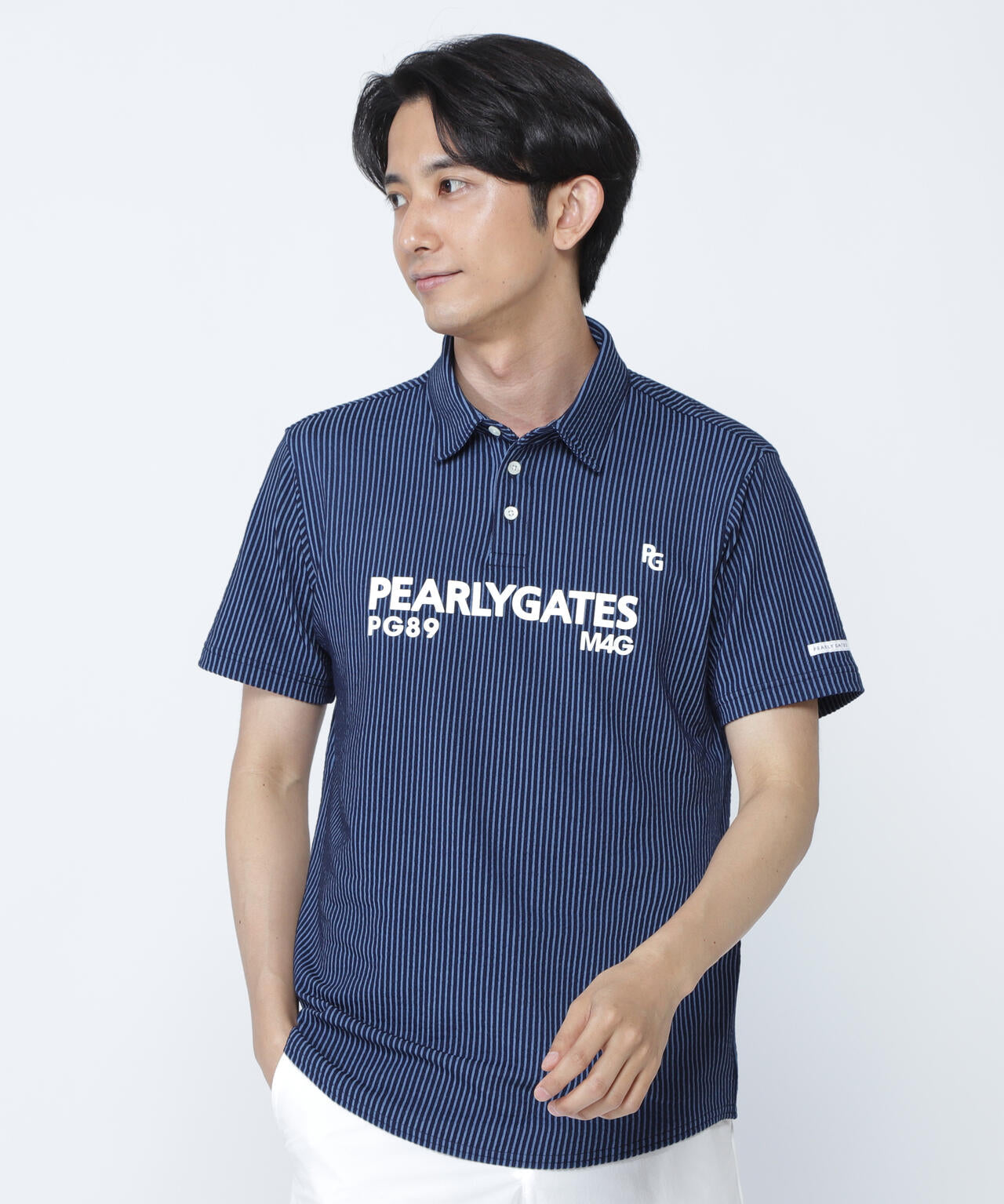 カチオンストライプサッカー半袖ポロシャツ | PEARLY GATES（パーリー
