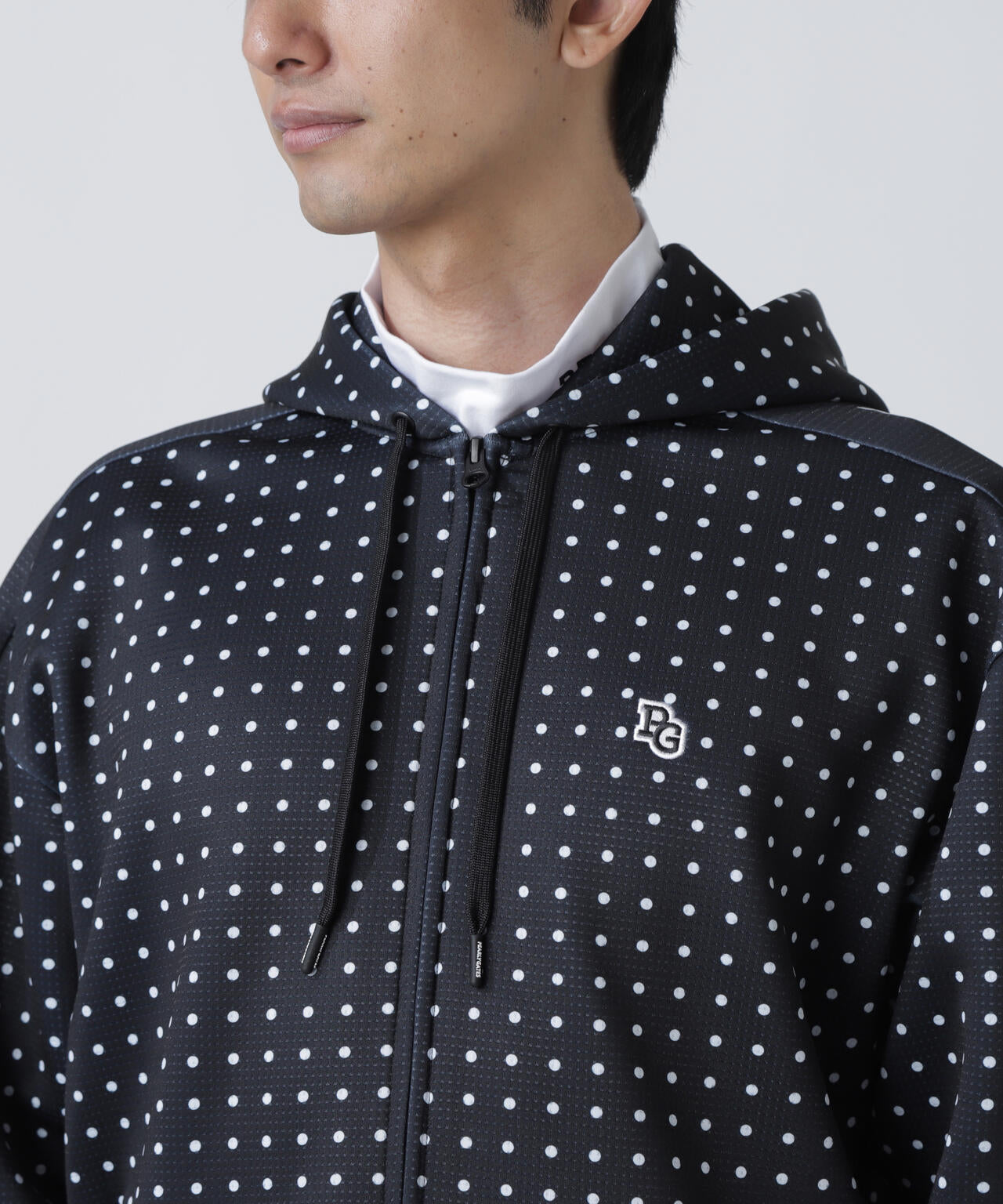 ダブルフェイス フルジップフーディ ＜ミニドット柄＞ | PEARLY GATES