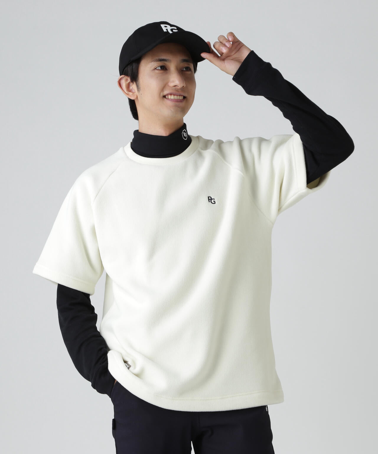 リサイクルマイクロフリース半袖クルーネックプルオーバー | PEARLY