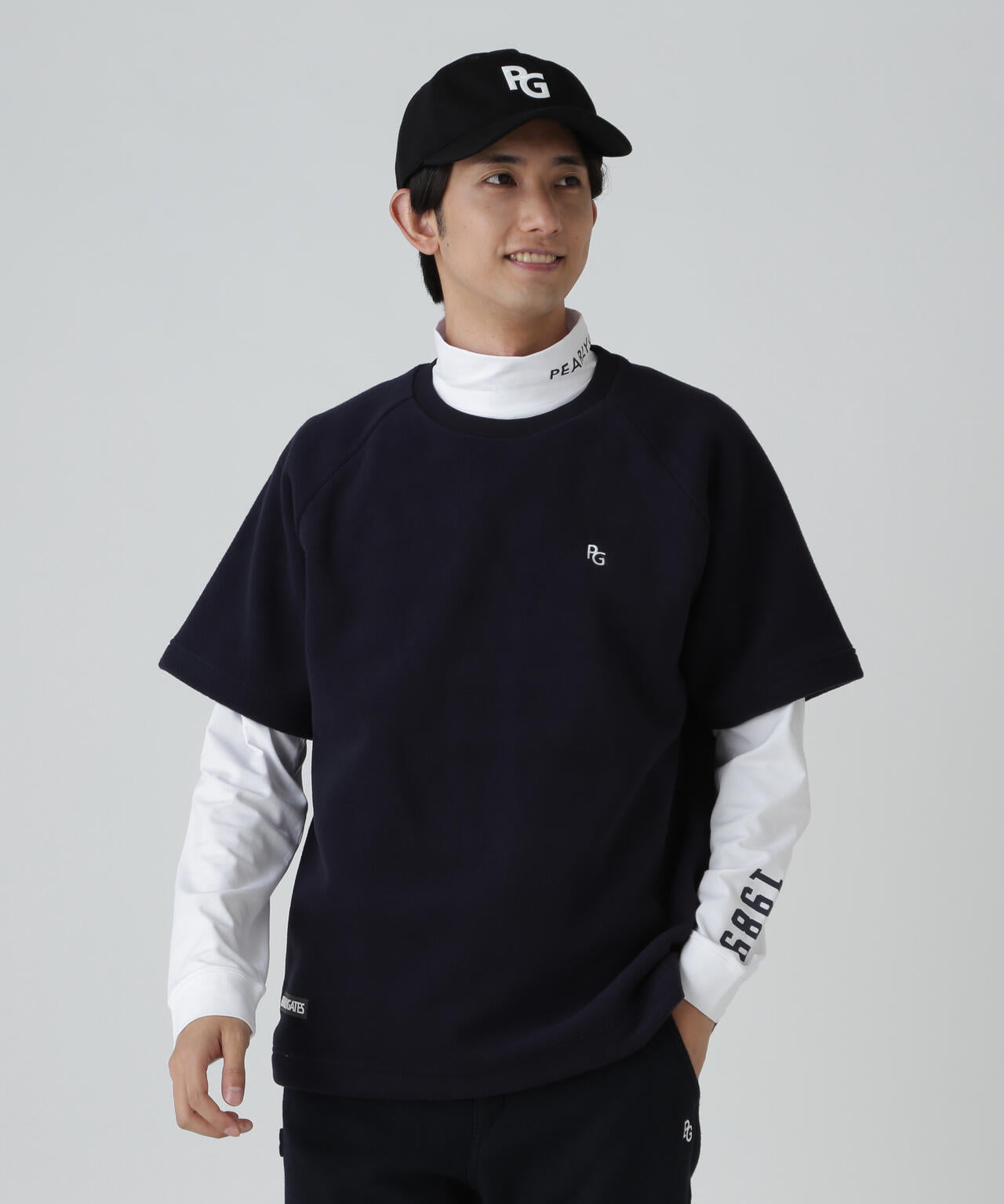 リサイクルマイクロフリース半袖クルーネックプルオーバー | PEARLY