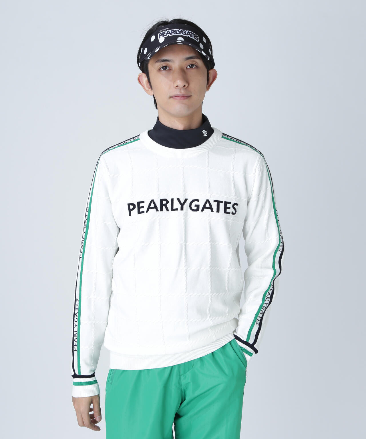 12G地柄クルーネックニットプルオーバー | PEARLY GATES（パーリー