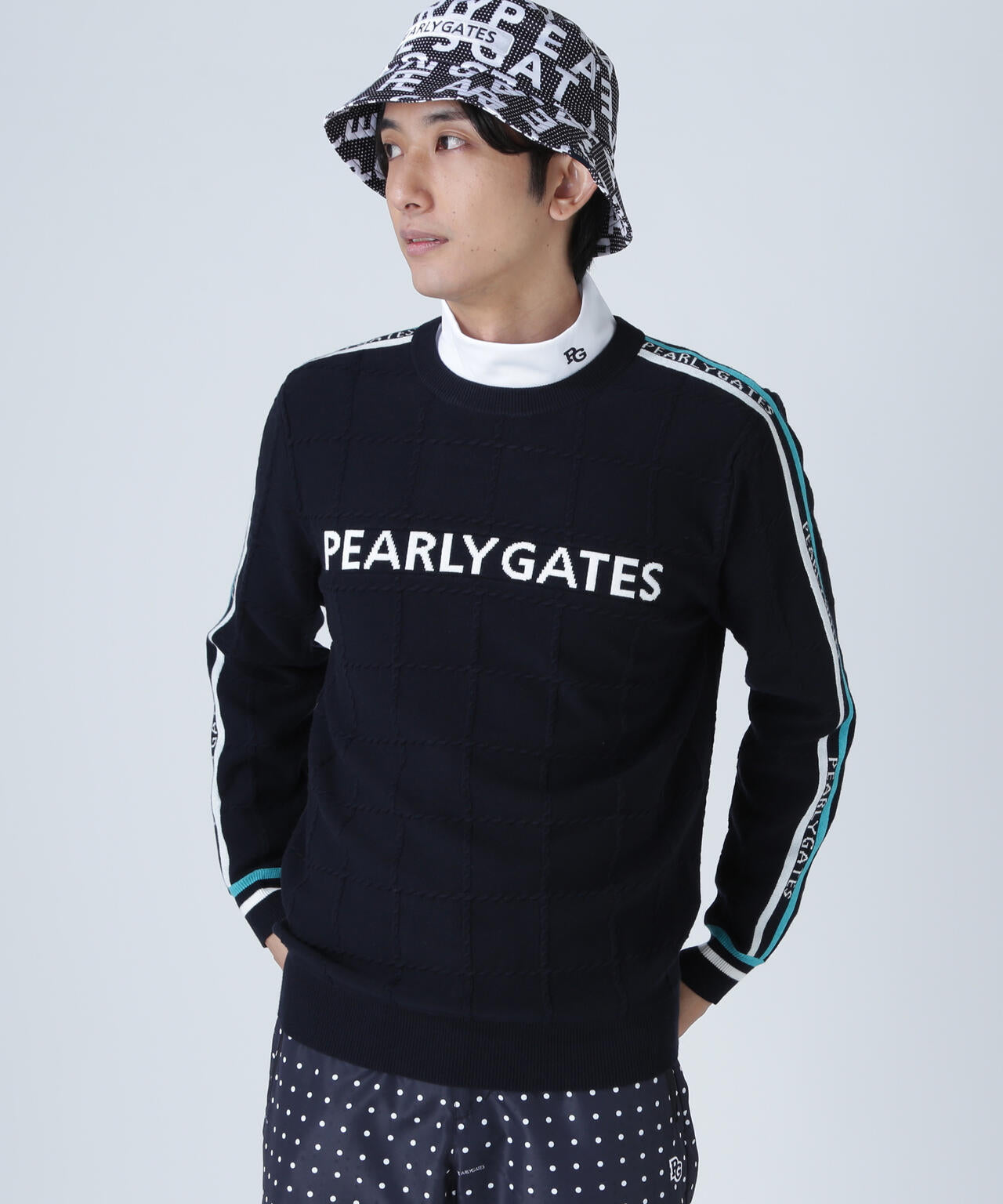 12G地柄クルーネックニットプルオーバー | PEARLY GATES（パーリー