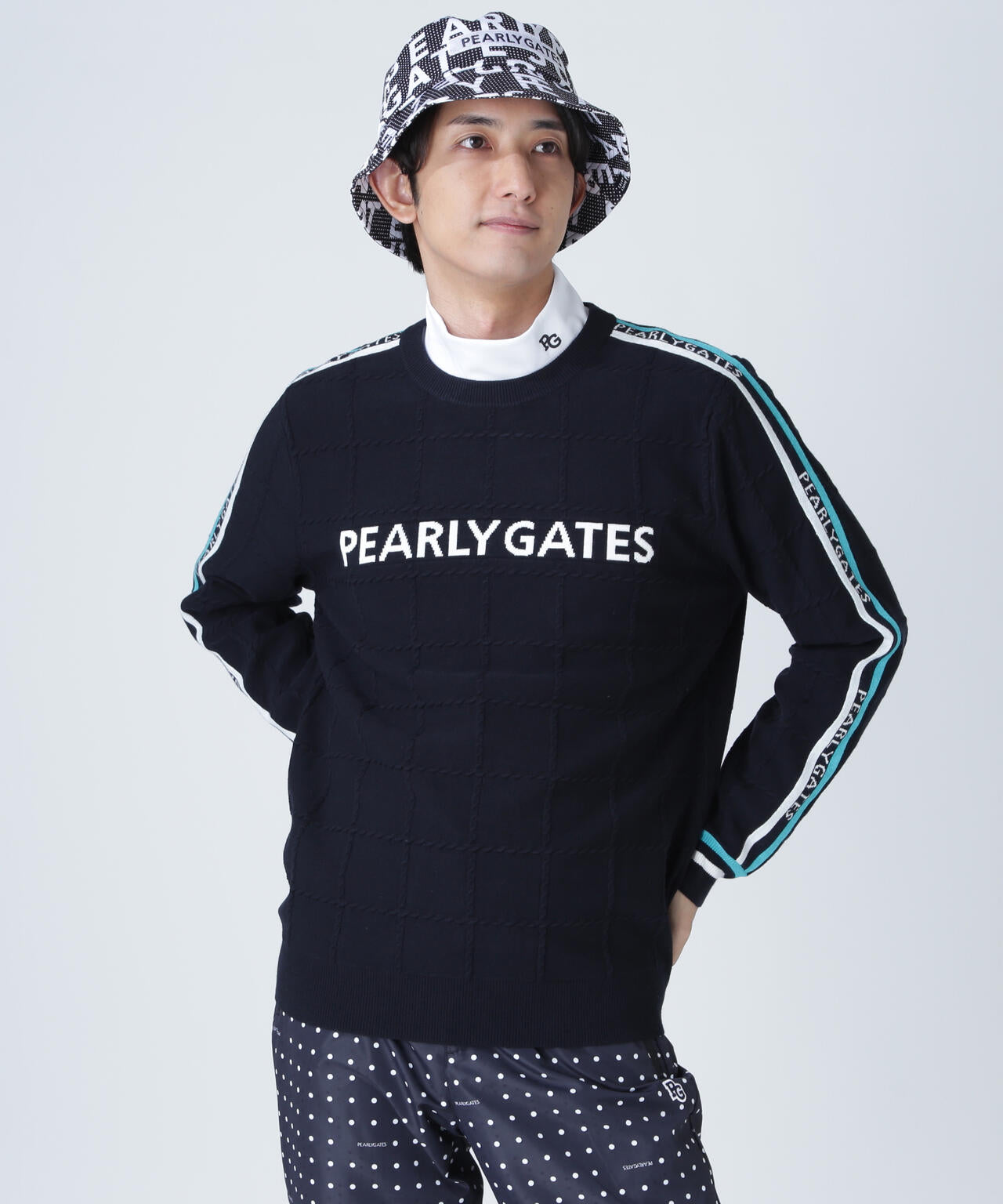 12G地柄クルーネックニットプルオーバー | PEARLY GATES（パーリー