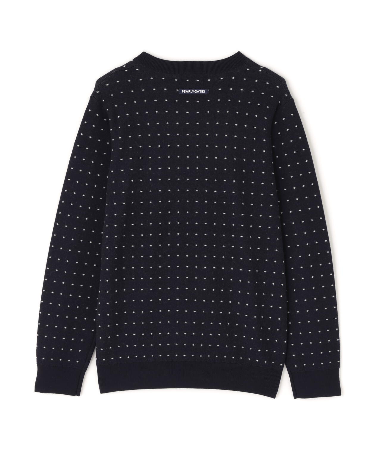 14Gダブルジャガードカシミヤ混クルーネックニットプルオーバー ＜ミニ