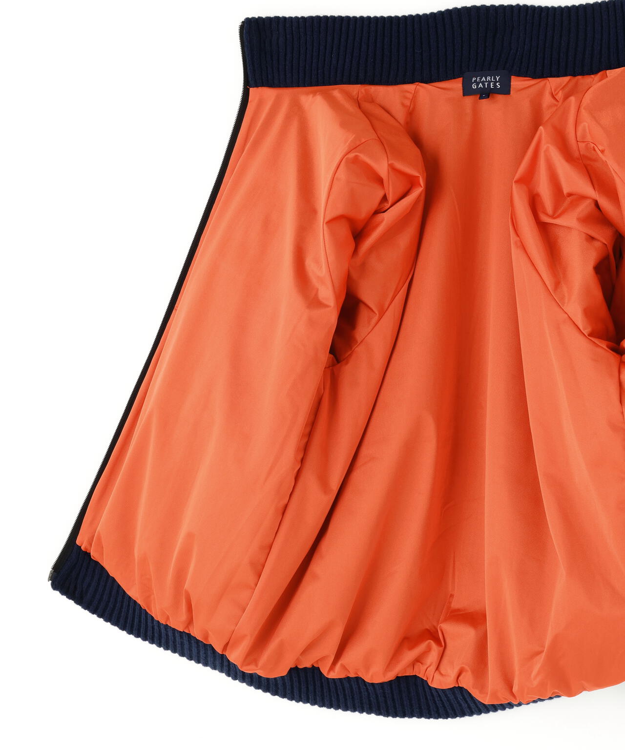 7G部分ジャガード×ストレッチ裏地フルジップニットブルゾン | PEARLY