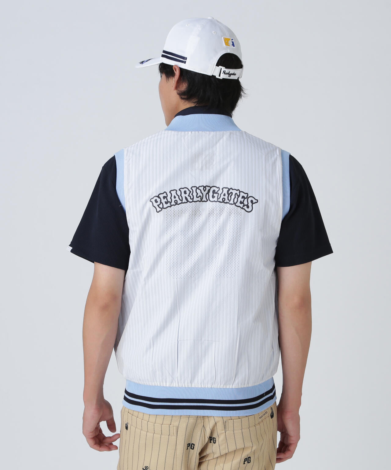 ジャガードリバーシブル フルジップニットベスト | PEARLY GATES