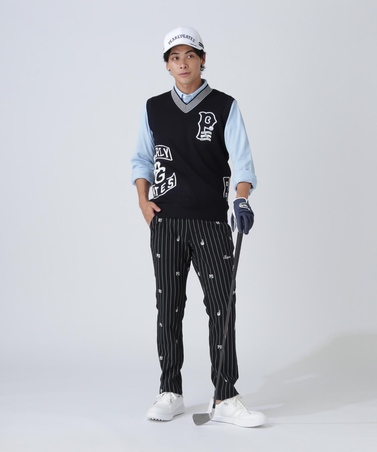 14GジャガードVネックニットベスト | PEARLY GATES（パーリーゲイツ