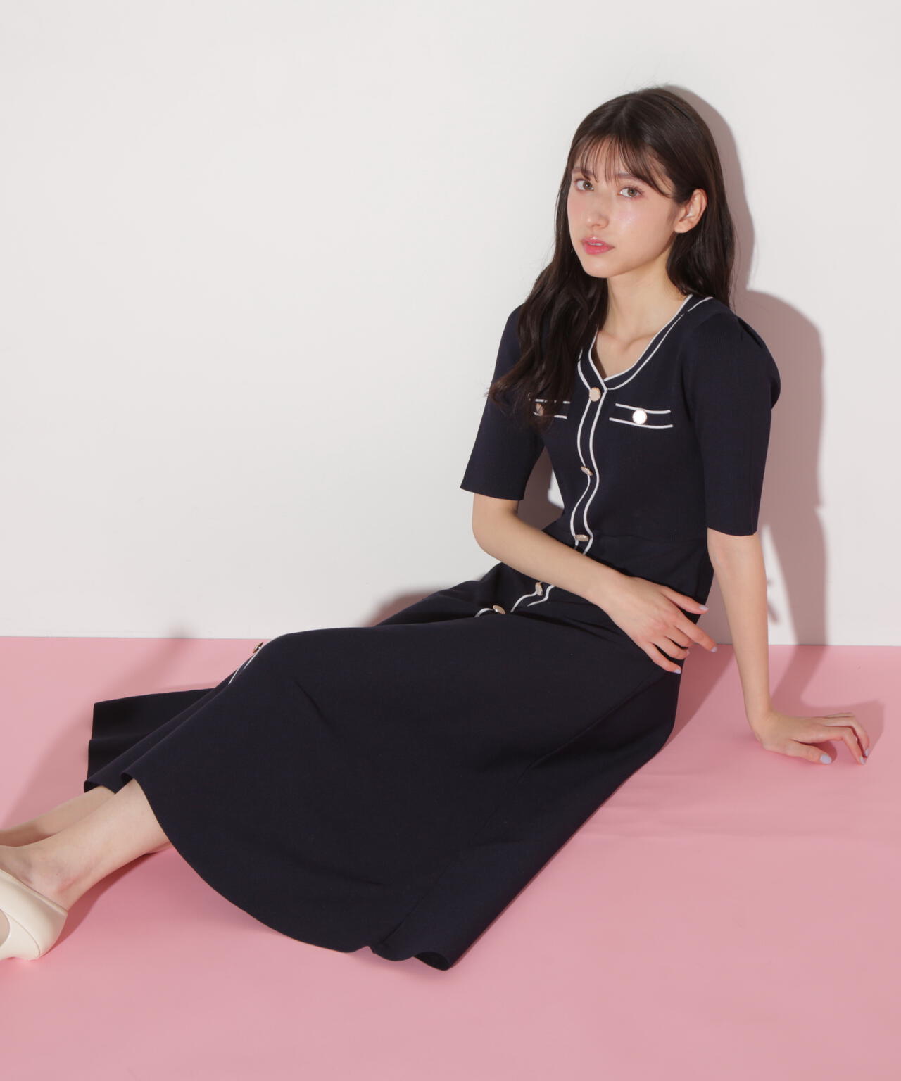 配色パイピングリブニットワンピース | JILL by JILL STUART（ジル