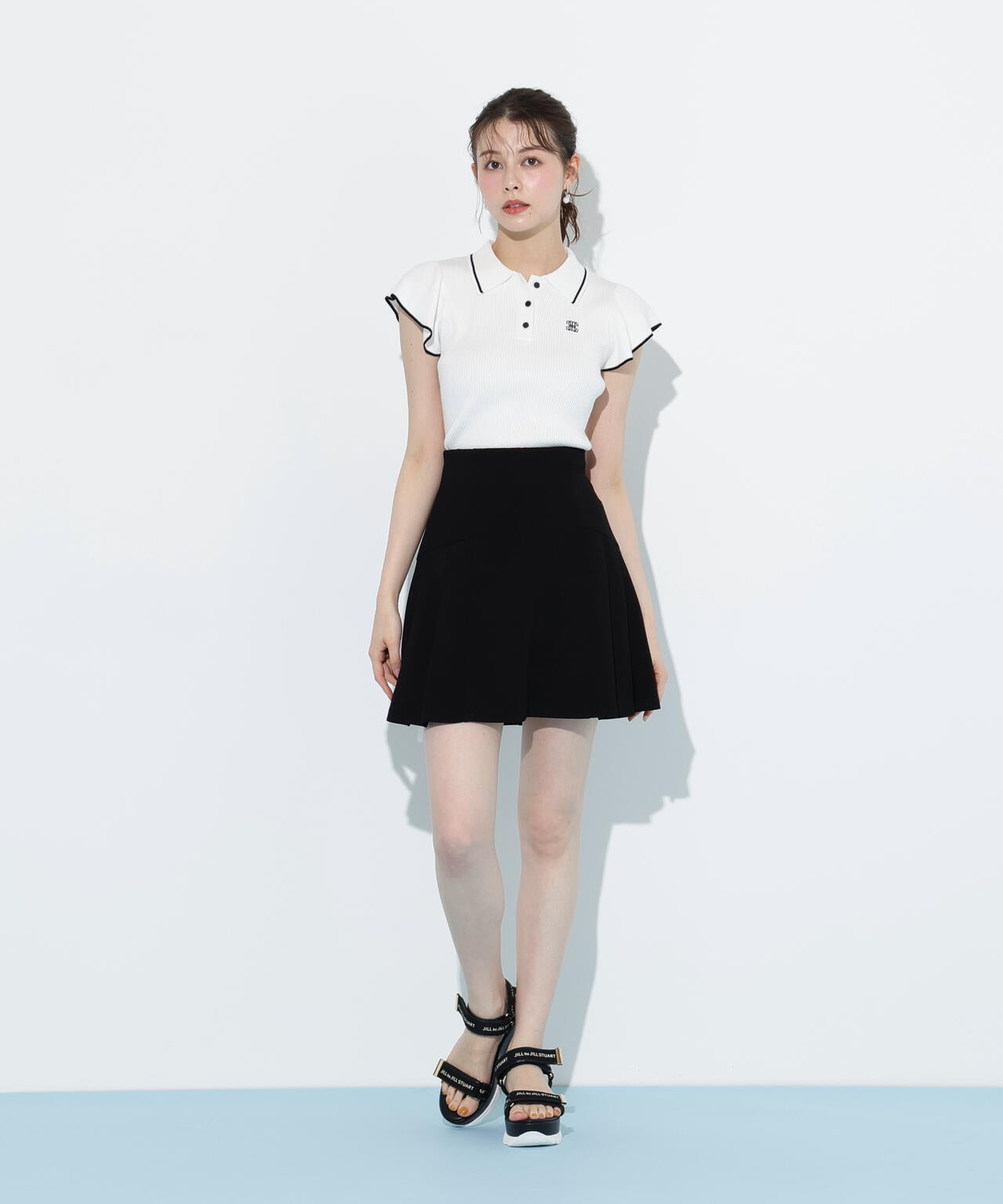 フリル袖ポロニット | JILL by JILL STUART（ジル バイ ジル