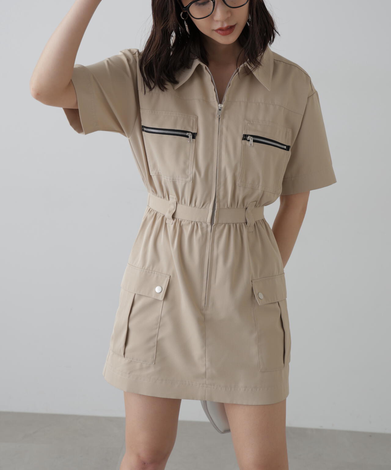 フロントジップミニワンピース | FREE'S MART（フリーズマート