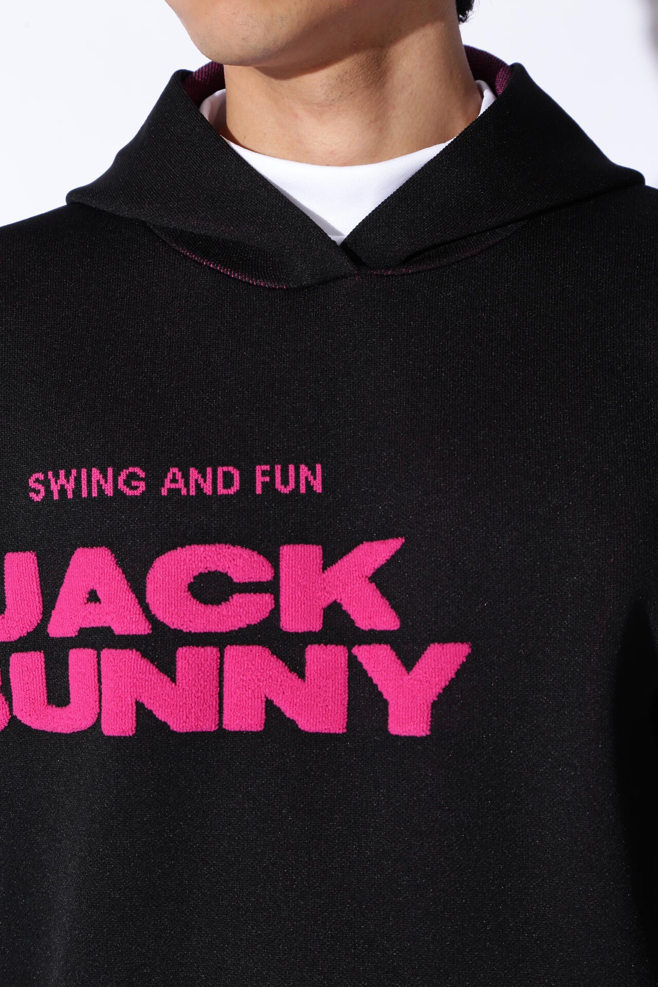 JBPINK】ロゴジャガードニットフーディ | Jack Bunny!!（ジャック