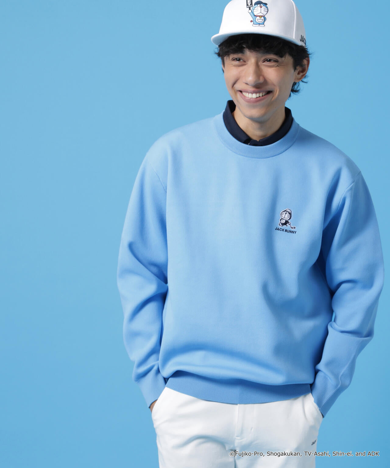 ドラえもん】ダブルジャガードクルーネックニットプルオーバー | Jack