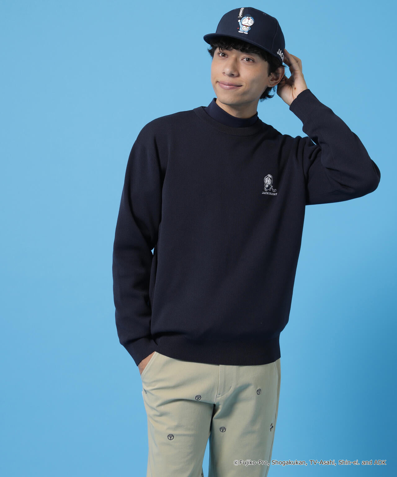 ドラえもん】ダブルジャガードクルーネックニットプルオーバー | Jack