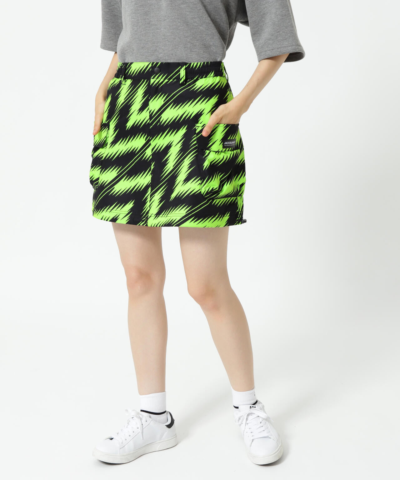 ストレッチ二重織プリント スカート | Jack Bunny!!（ジャックバニー