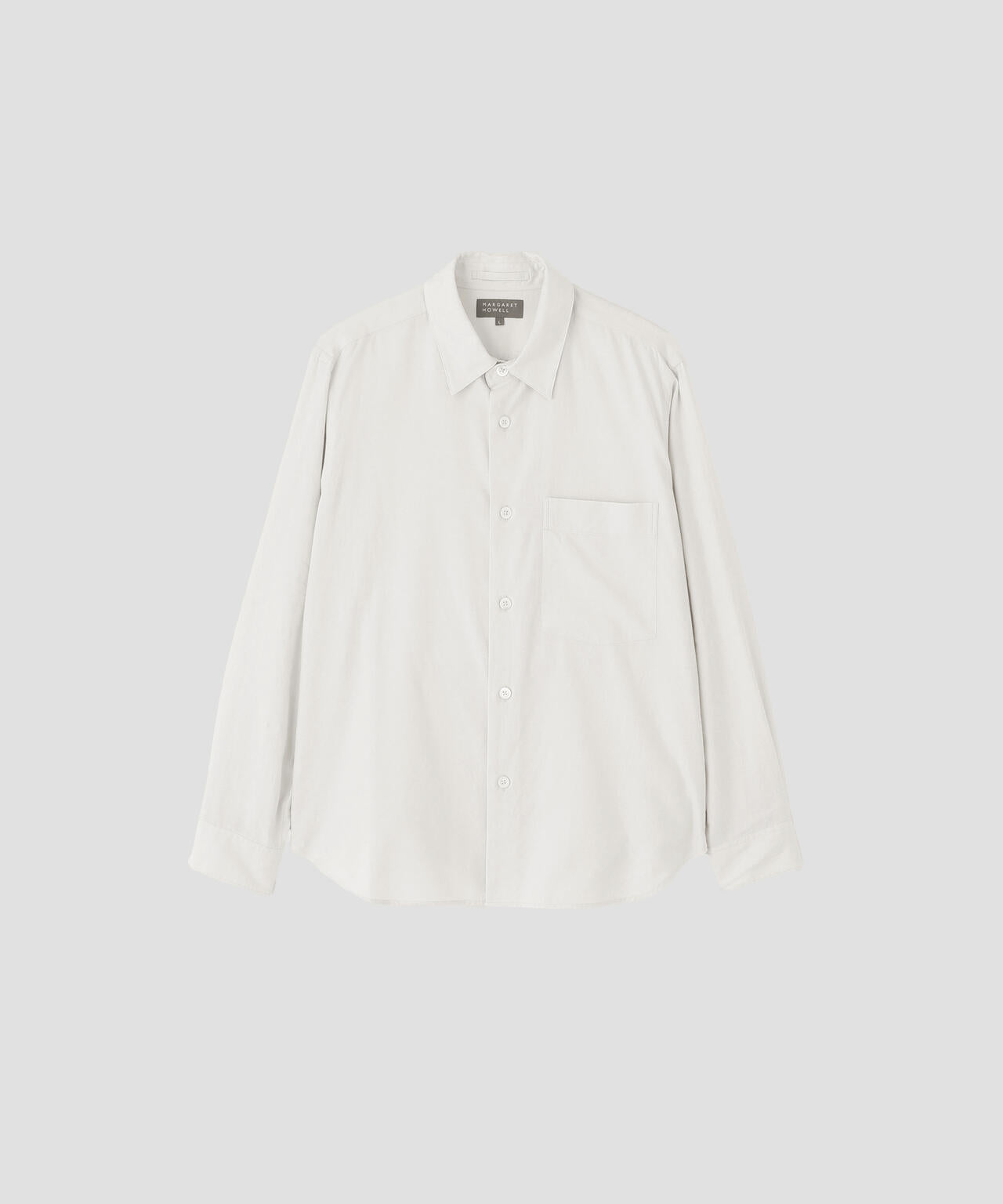 BRUSHED COTTON SILK TWILL SHIRT | MARGARET HOWELL（マーガレット