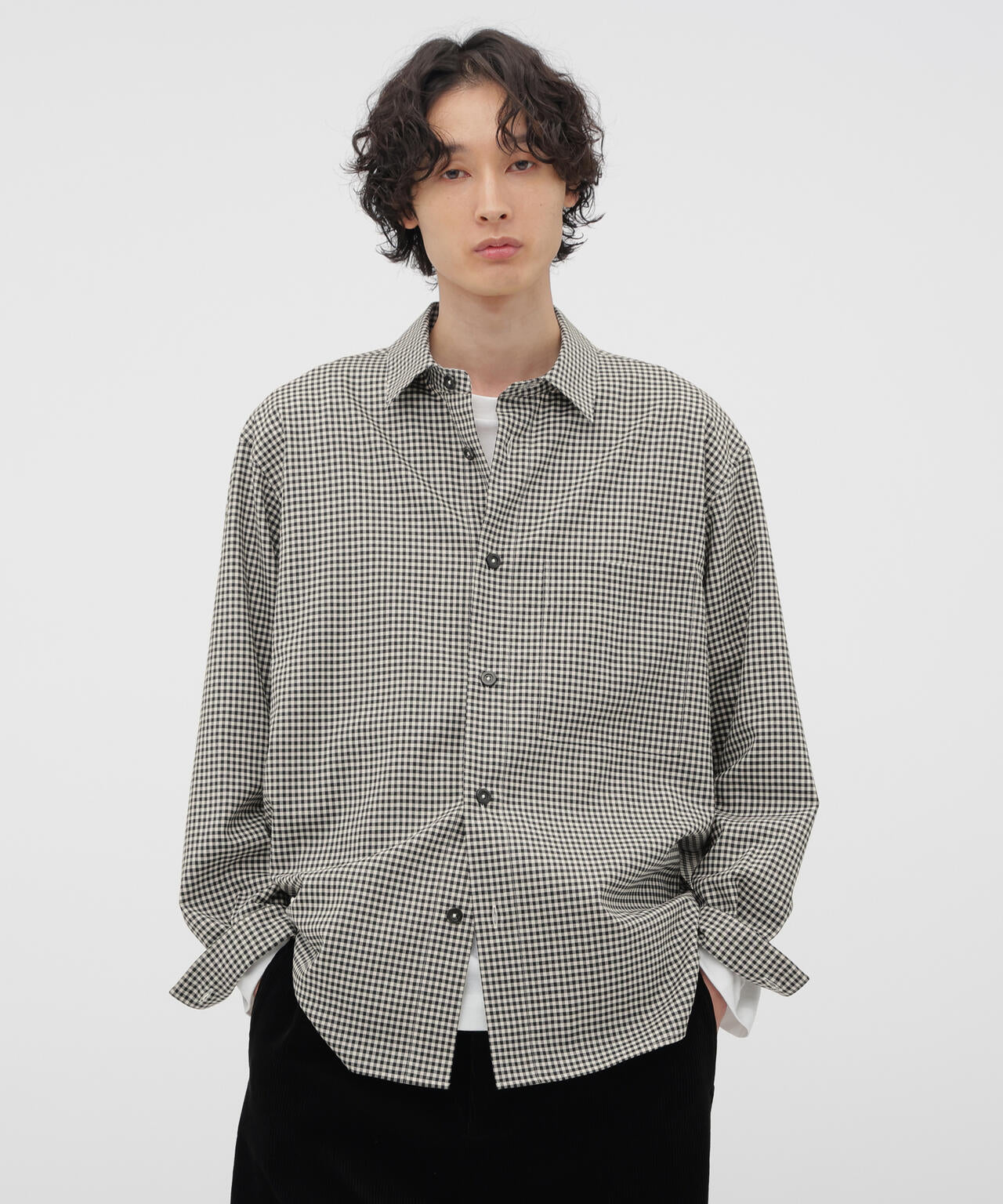 DRY WOOL GINGHAM SHIRT | MARGARET HOWELL（マーガレット・ハウエル