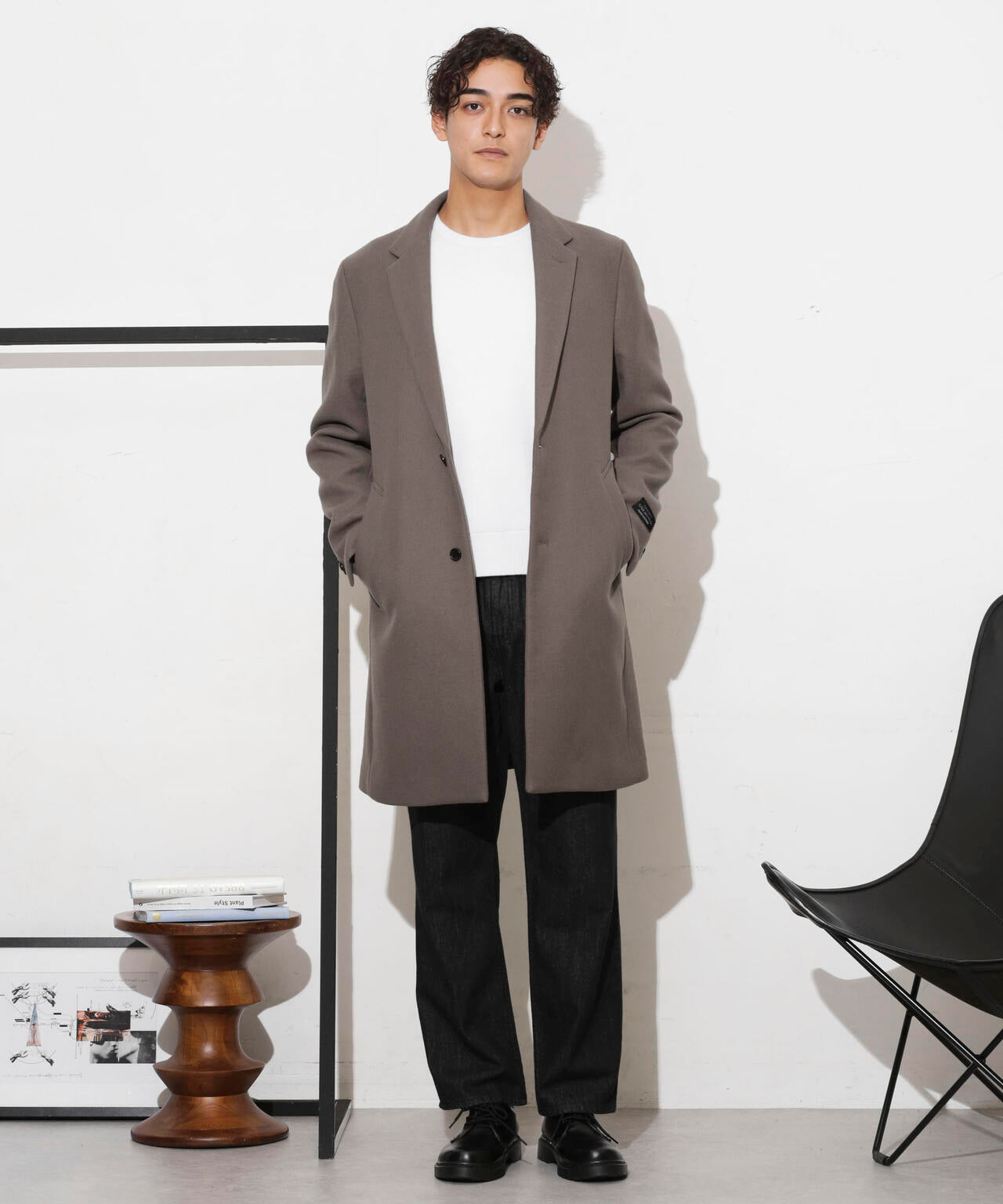 SUPER140'S」ダブルメルトンチェスターフィールドコート | NANO