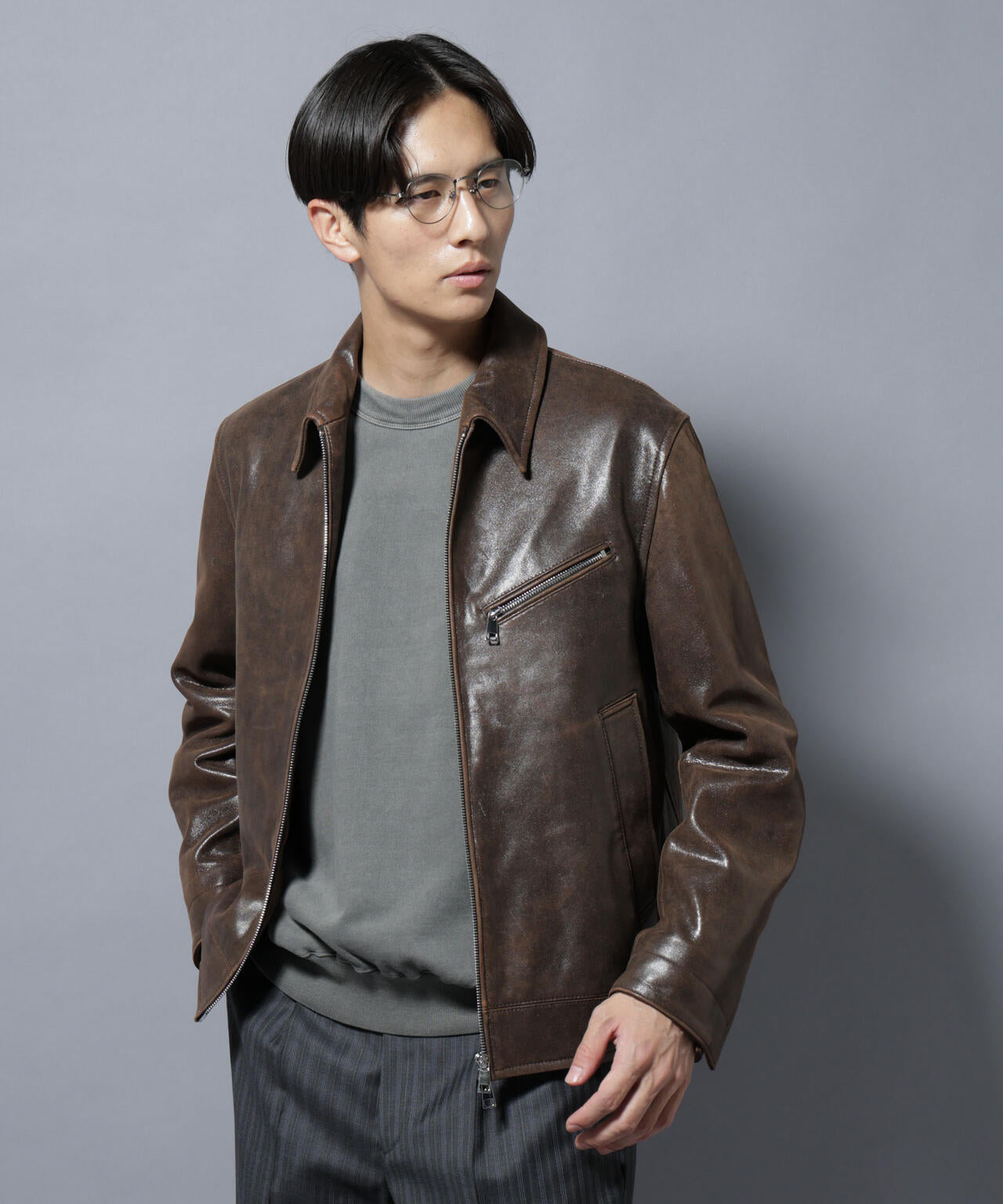 ラムナッパレザーライダースジャケット | NANO universe（ナノ