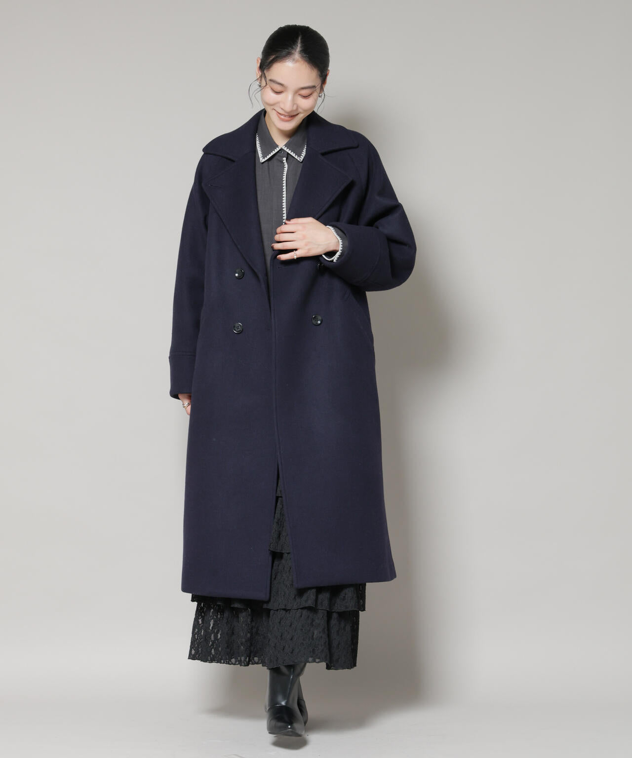 WooLoop コクーンダブルコート | NANO universe（ナノ・ユニバース