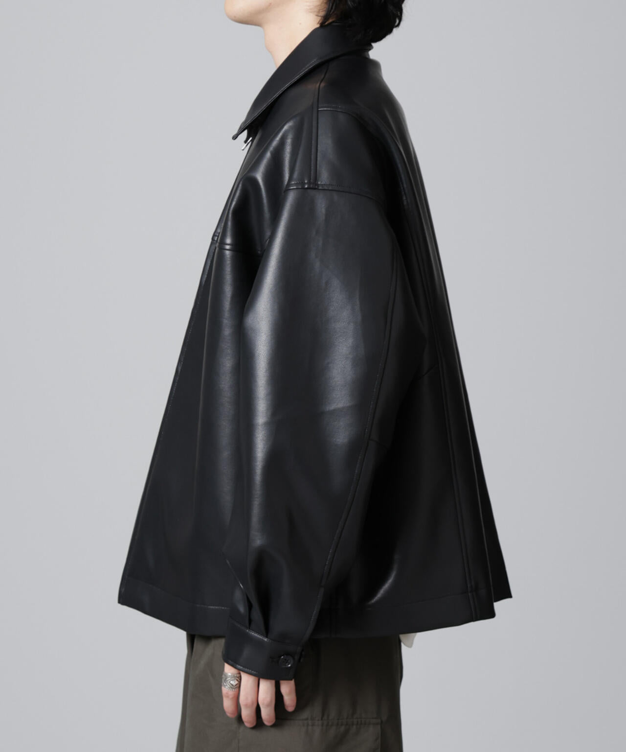 WEB限定/フェイクレザーオーバーブルゾン | NANO universe（ナノ