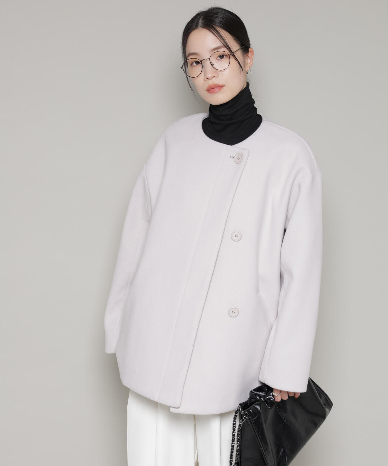 ノーカラーミドルコート | NANO universe（ナノ・ユニバース