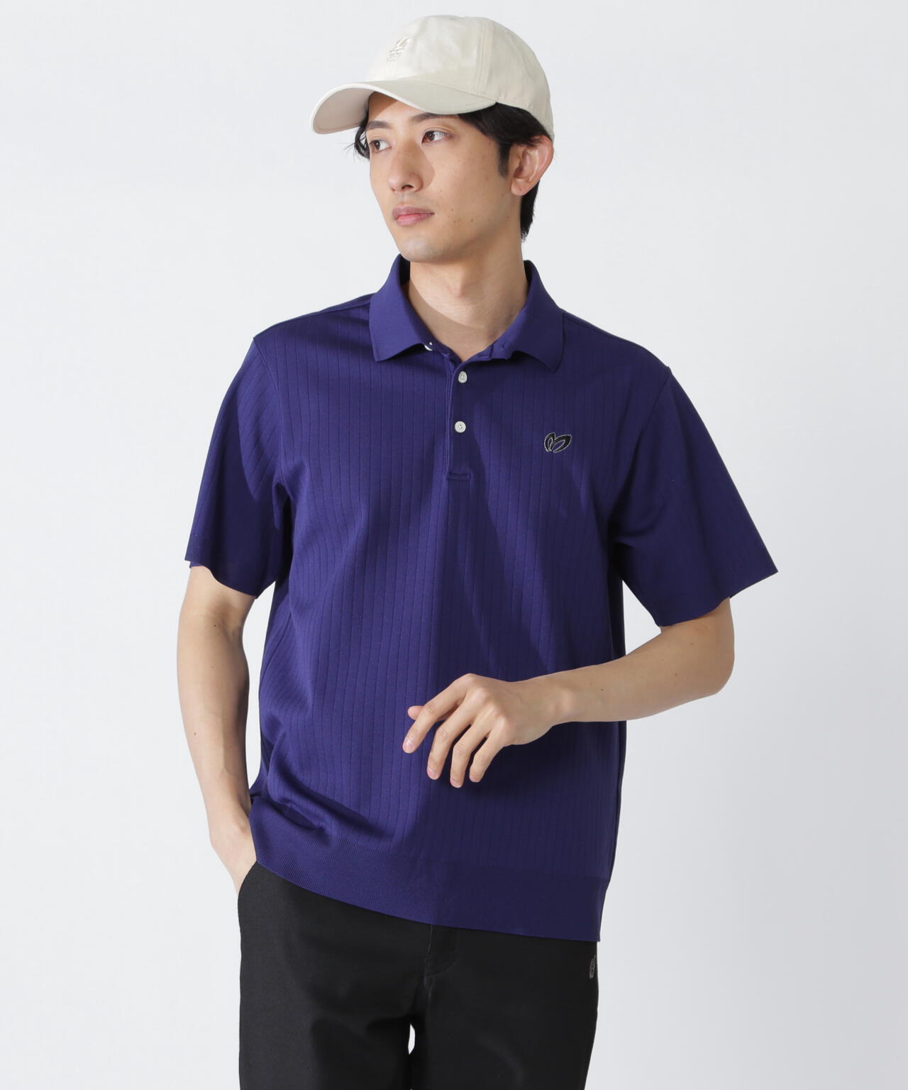 リブスタート針抜きスムース半袖ポロシャツ | MASTER BUNNY EDITION