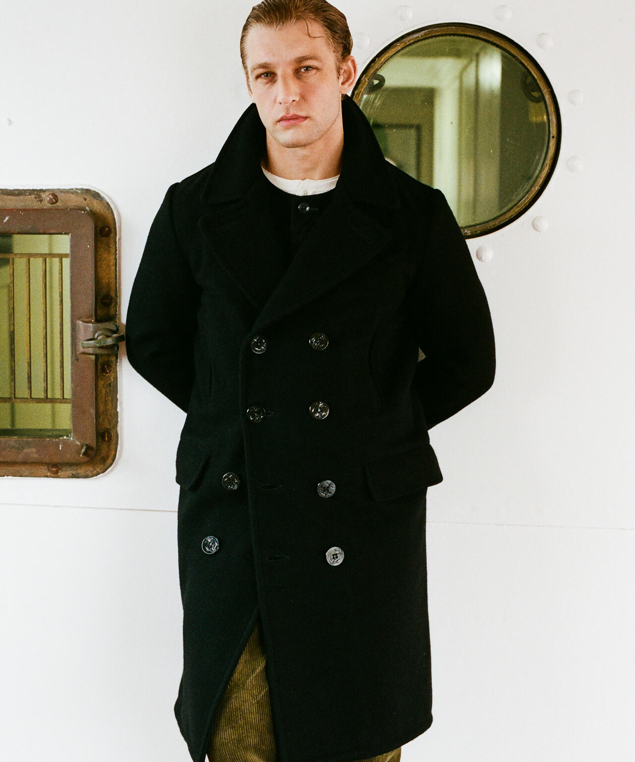 714US LONG MELTON PEACOAT/ロング メルトン ピーコート | Schott