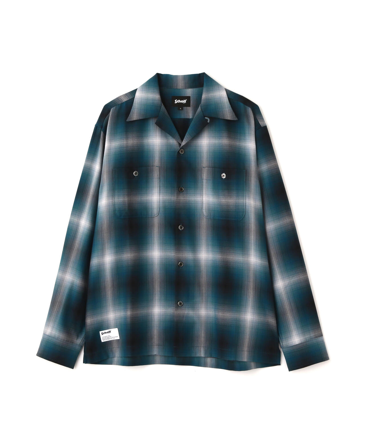 OMBRE LS SHIRT/オンブレ LSシャツ | Schott（ショット） ｜【公式