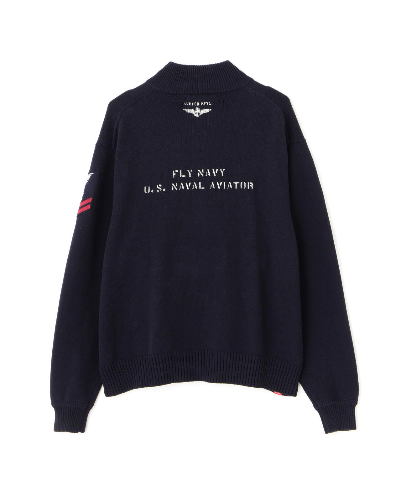 NAVAL STAND COLLAR ZIP KNIT JACKET / ネイバル スタンド カラー