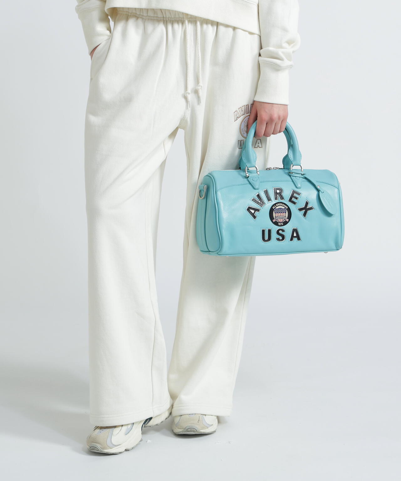 直営店別注》VARSITY LEATHER MINI DUFFLE BAG / バーシティレザー