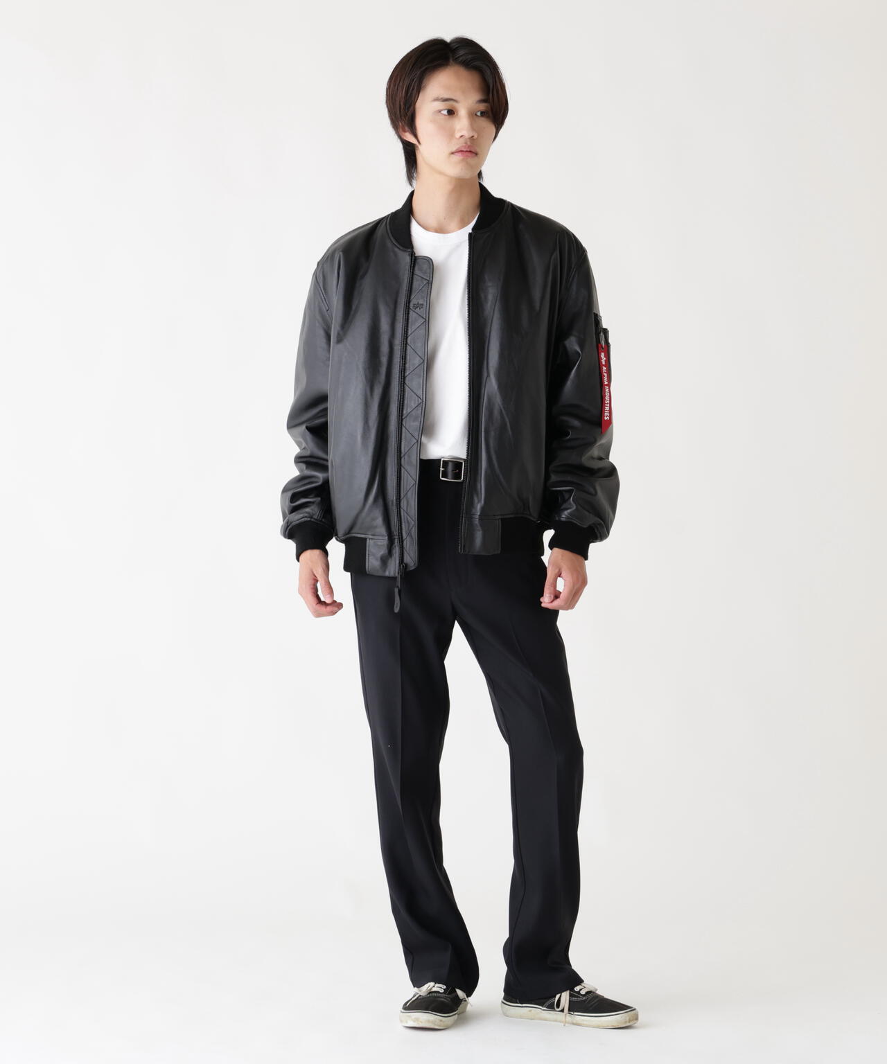 LEATHER MA-1 FLIGHT JACKET | Alpha Industries（アルファ
