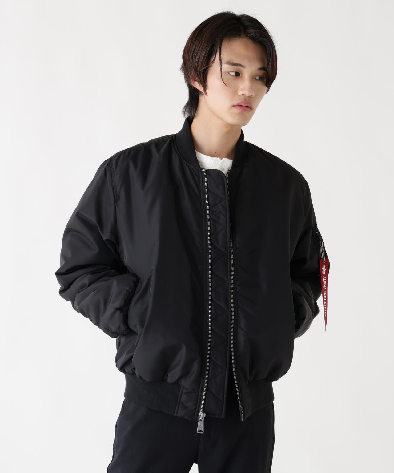 ジャケット・アウター 366 ALPHA x J.S.B. MA-1 Bomber Jkt Black