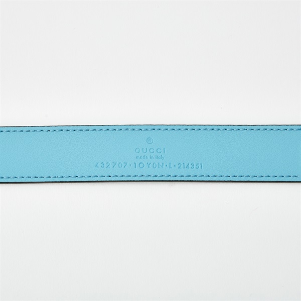 GUCCI ダブルG ベルト 432707 ブルー レザー | MixTHINKS（ミックス