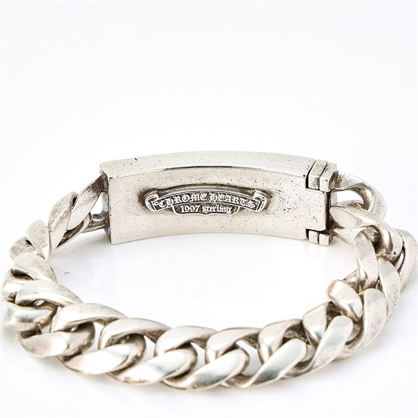CHROME HEARTS フローラルクロス ID ブレスレット クラシックチェーン